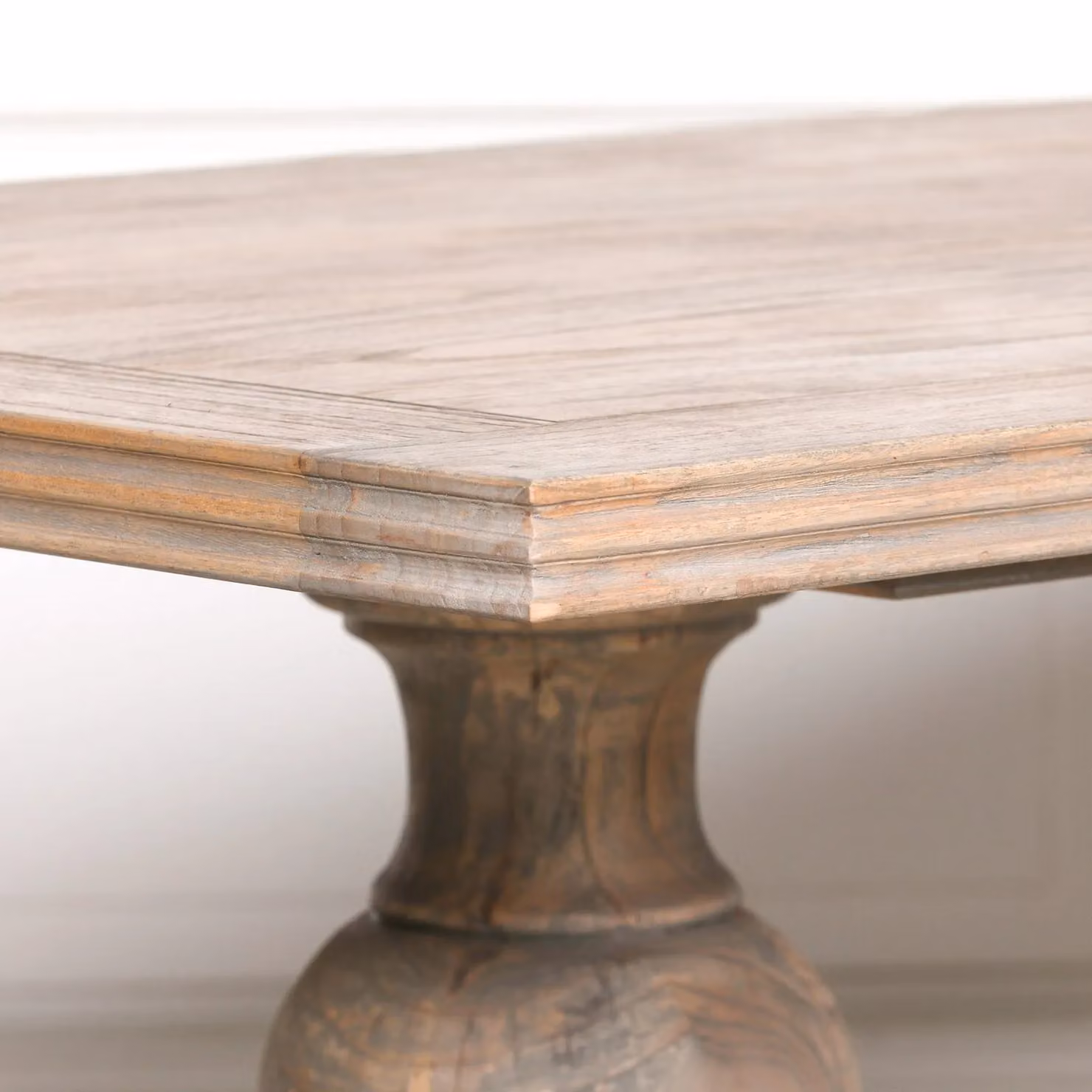 Glasstone Rustic Rectangular Wooden Dining Table, Brown, W: 240 cm, D: 100 cm, H: 79.5 cm – 2