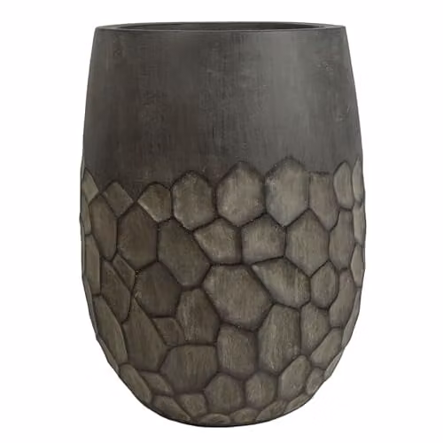 Leaf Grey Honeycomb Geometric Round Planter, Diameter: 38 cm