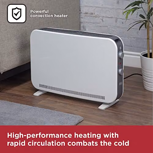 Black & Decker 2200W Portable Freestanding Convector Heater with Frost Protection and Thermostat, White – 2