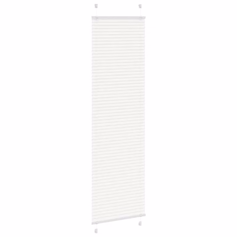 Berkfield Home White Single Pleat Fabric Blind, W: 55 cm, H: 200 cm