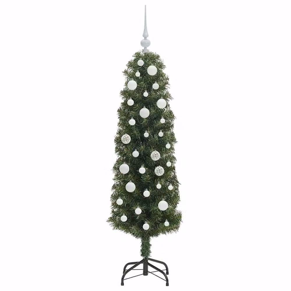 Berkfield Home Green Artificial Christmas Tree with 150 Warm White LEDs and Stand – 4