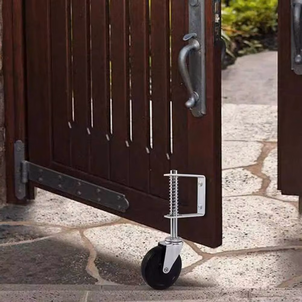 NESTLUNE 2-Pack of 4 Swivel Spring Loaded Gate Castor Wheels in Black – 5