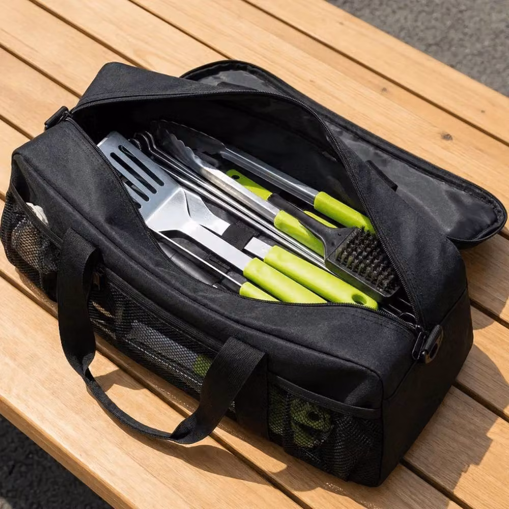 KORVIXA Portable BBQ Tool Storage Organizer Bag in Black – 4