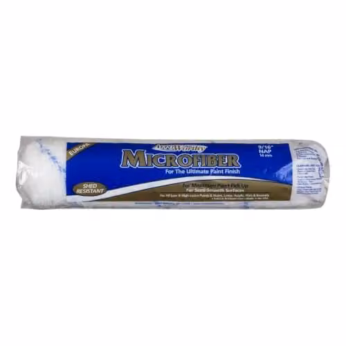 Arroworthy White Microfiber Paint Roller Refill Sleeve, Semi Rough, W: 30.48 cm, Nap: 1.43 cm
