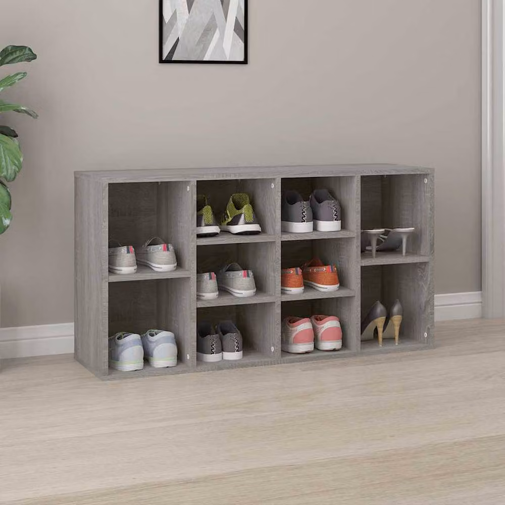 Berkfield Home Grey Sonoma Shoe Bench W/D/H: 103 x 30 x 54.5 cm – 2
