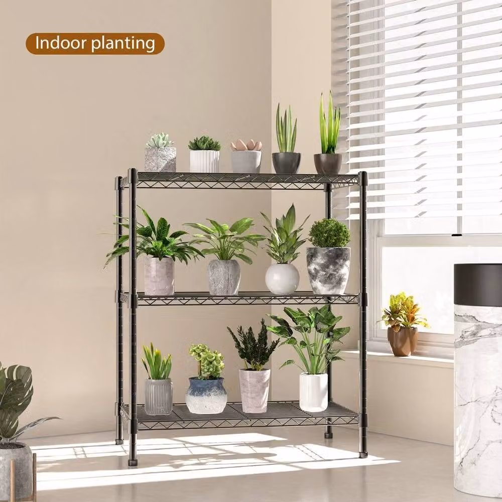PAWNORA Heavy Duty 3-Tier Metal Garage Shelving in Black – 5