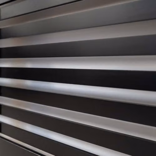 AIRWAVE Black Lacquered MDF Radiator Cover with Horizontal Striped Design, W/D/H: 152 x 19 x 81.5 cm – 3