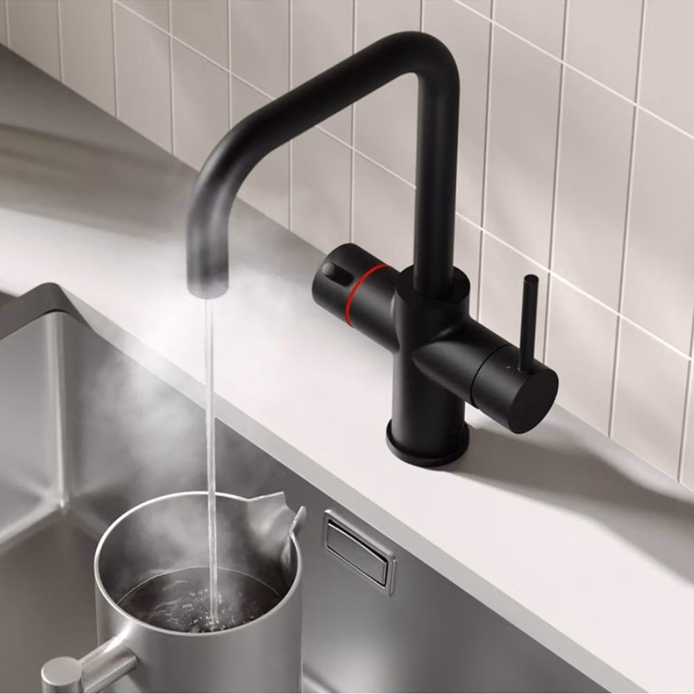 Nes Home 3 in 1 Single Lever Boiling Water Kitchen Mixer Tap Set in Matte Black – 3