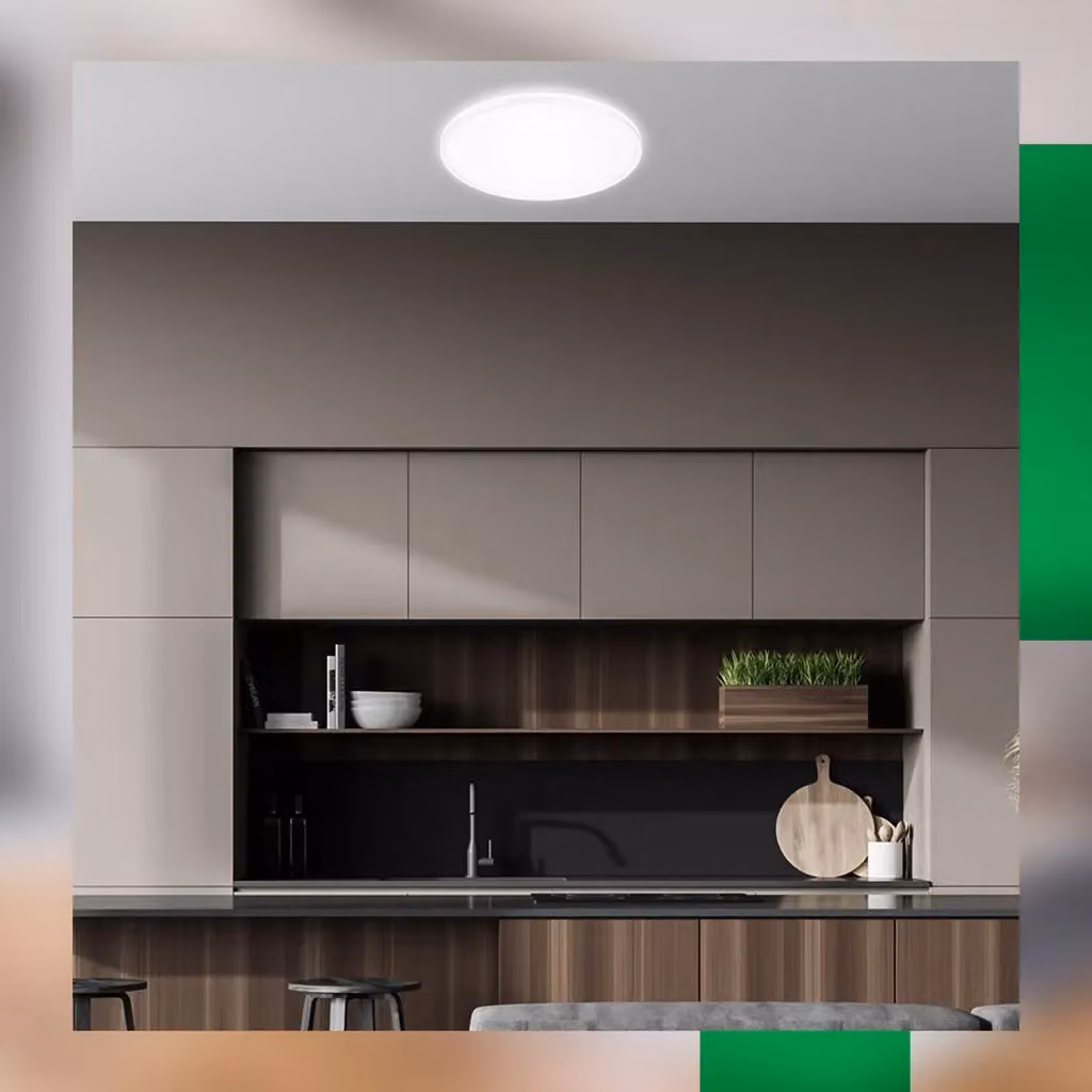 Briloner Modern LED Ceiling Panel Light, White, W/D/H: 33.5 x 33.5 x 6 cm – 6