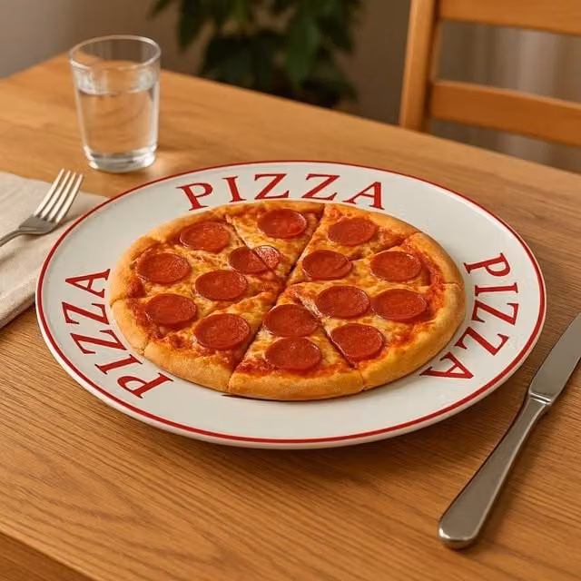 Orsina Hollywood Dinner Plate in Red and White Stoneware