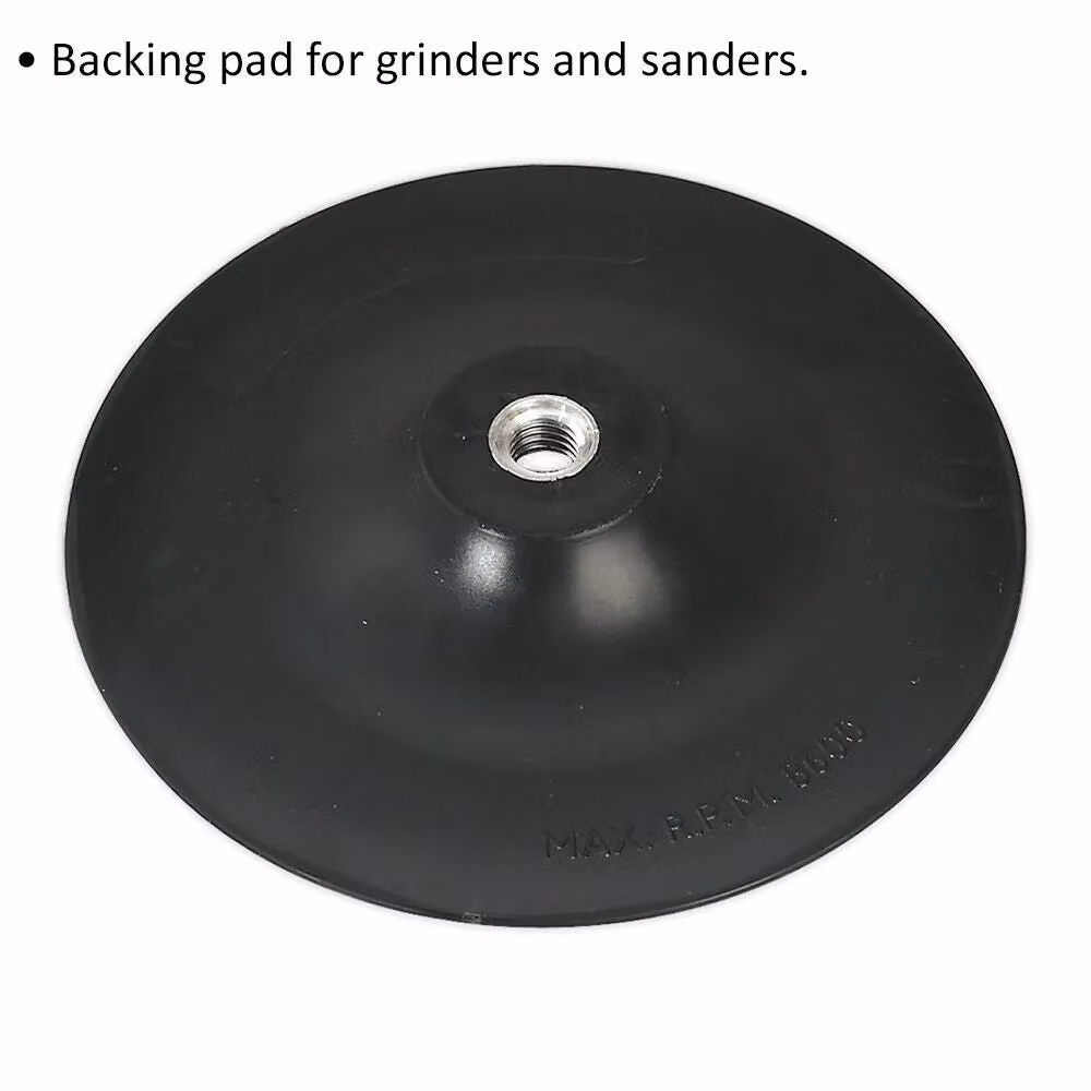 Loops 171mm Grinder and Sander Backing Pad with 5/8 Inch UNC Thread for Angle Grinders, Black and Multicolour – 2