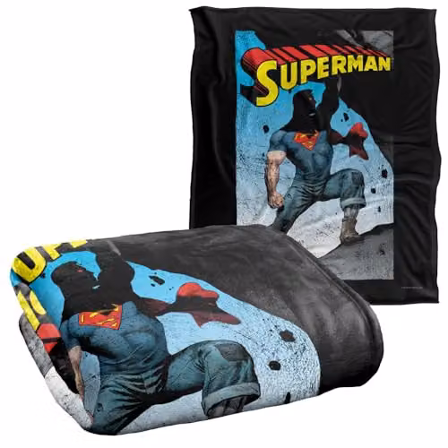 DC Comics Superman Silky Touch Super Soft Fleece Throw Blanket, White, W/D/H: 152 x 127 cm – 2