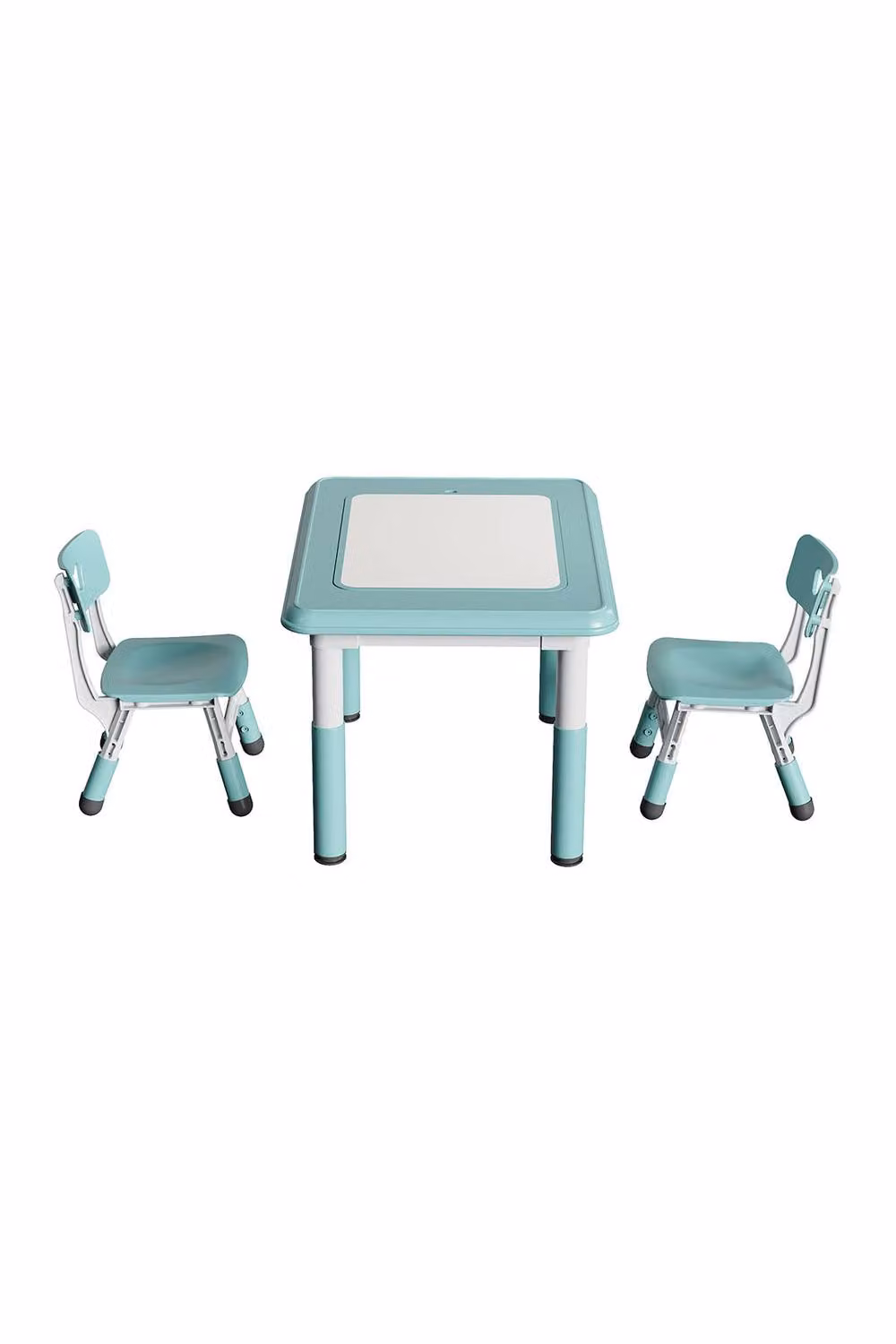 Living and Home Adjustable Height Kids Table and 2 Chairs Set in Green – 3