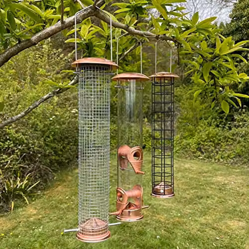 Selections Bronze Copper Style Hanging Bird Feeders for Seed, Nut and Fatball, Pack of 3 – 2