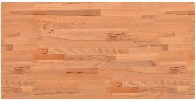 Berkfield Home Rectangular Solid Wood Beech Table Top, Brown, W: 80 cm, D: 40 cm, H: 1.5 cm