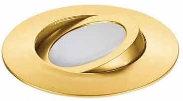 Netlighting ZENIT Gold/Brass Adjustable LED Recessed Downlight, IP44, 400lm, 3000K, W/D/H: 9 x 9 x 2.5 cm
