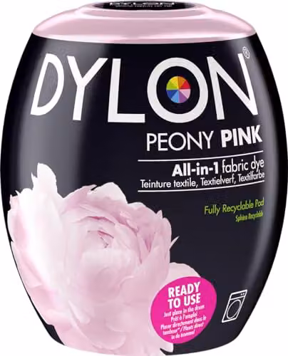 Dylon Fabric Dye Pods for Clothes and Soft Furnishings, Peony Pink, 350g – 2