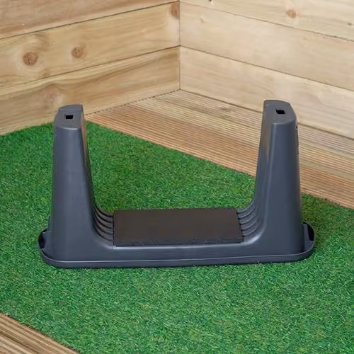 Samuel Alexander 2 in 1 Grey Plastic Garden Kneeler and Stool with Storage Area – 2