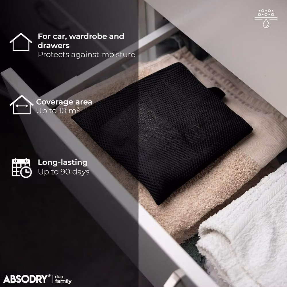 Absodry Closet Deodoriser and Textile Moisture Absorber in Black – 2