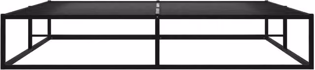 Berkfield Home Elegant Black Metal Bed Frame W/D/H: 200 x 32.5 x 205 cm