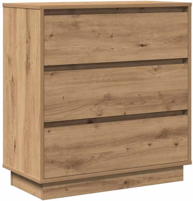 Berkfield Home Bedside Cabinet in Artisan Oak Brown with Integrated LED Lighting, W/D/H: 71 x 34.5 x 75 cm – 1