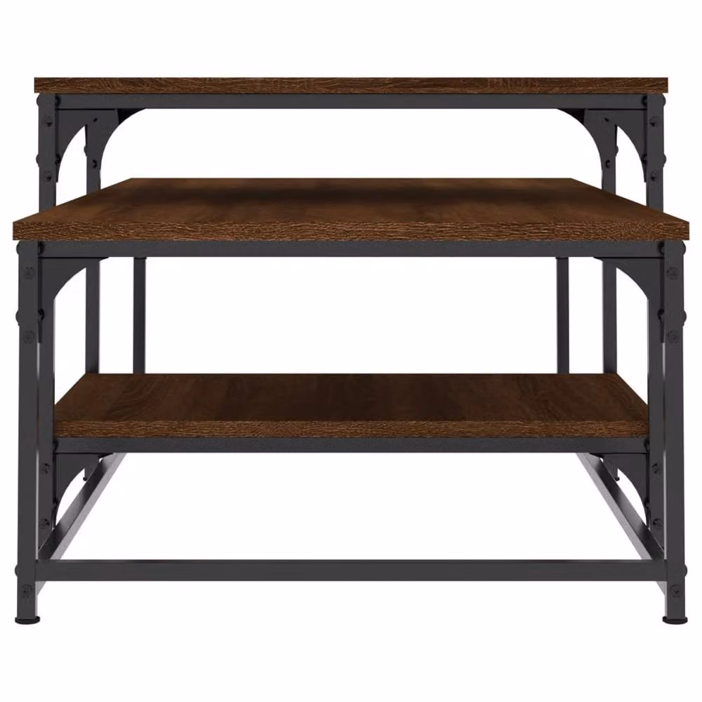 Berkfield Home Brown Oak Coffee Table, W: 102 cm, D: 60 cm, H: 45 cm – 4