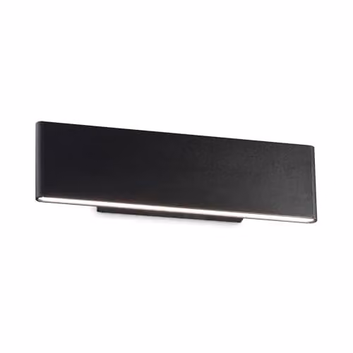 Netlighting Ideal Lux Desk Integrated LED Indoor Wall Lamp with 2 Lights, Black, 3000K Warm White