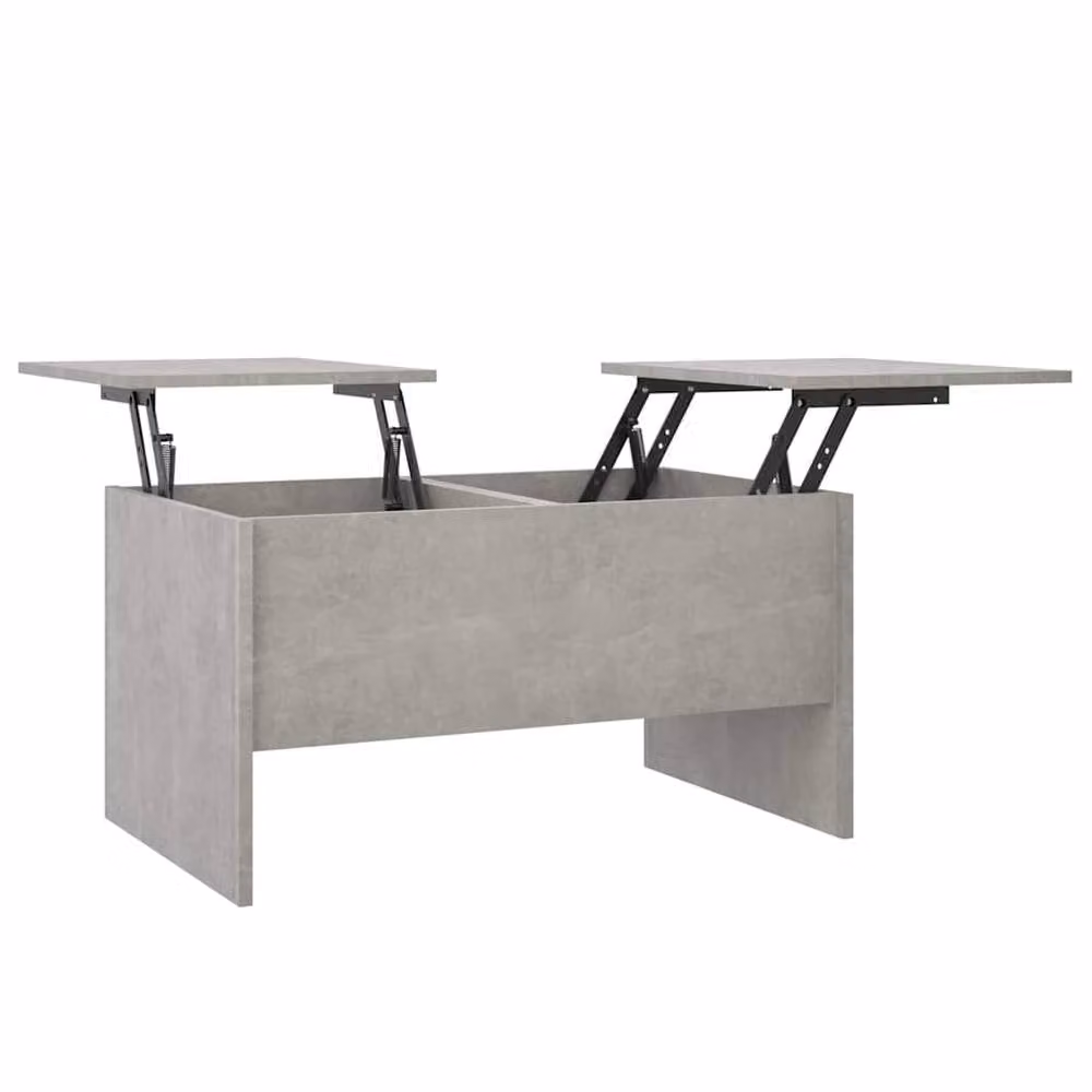 Berkfield Home Modern Coffee Table in Concrete Grey, W/D/H: 80 x 50 x 42.5 cm – 2