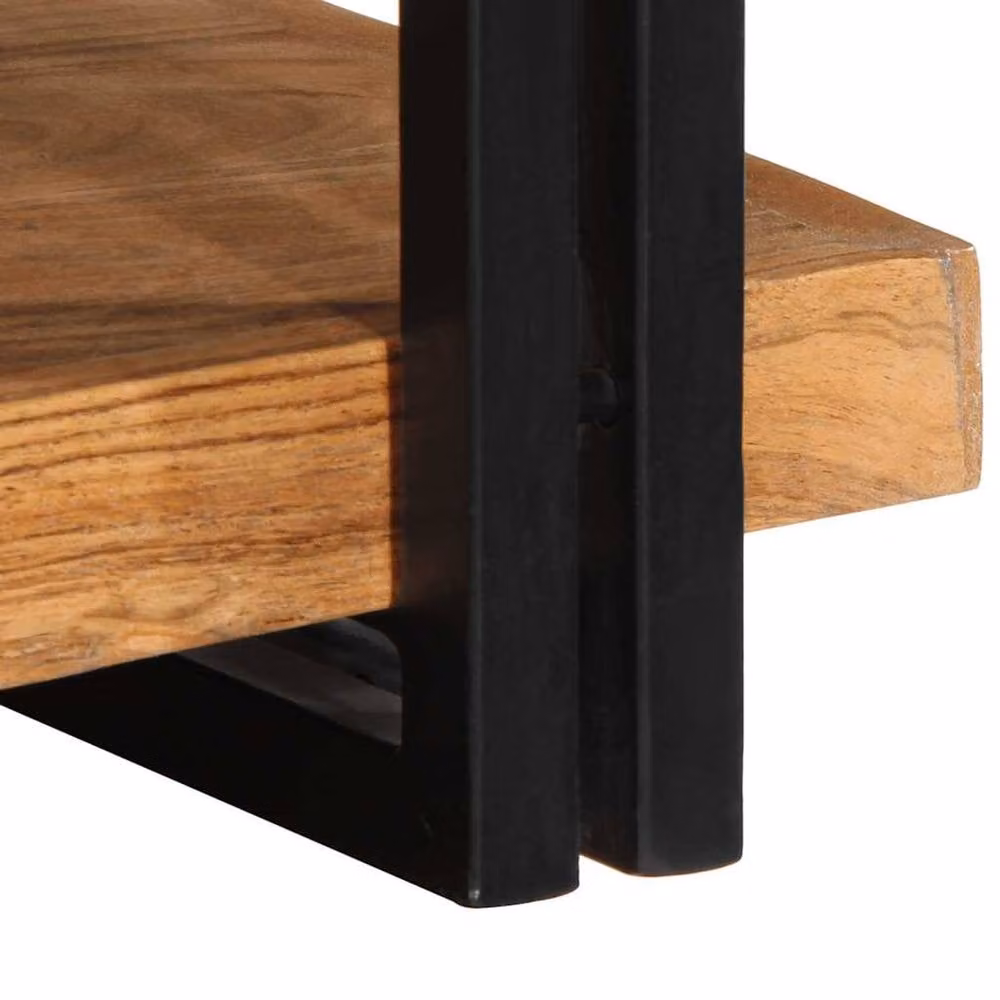 Berkfield Home Wall Mounted Acacia Wood Shelf in Brown, W/D/H: 70 x 33 x 35 cm – 6
