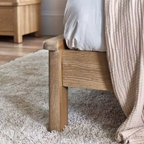 Julian Bowen Memphis Oak Solid Wood Double Bed Frame W/D/H: 152 x 140 x 204 cm – 5