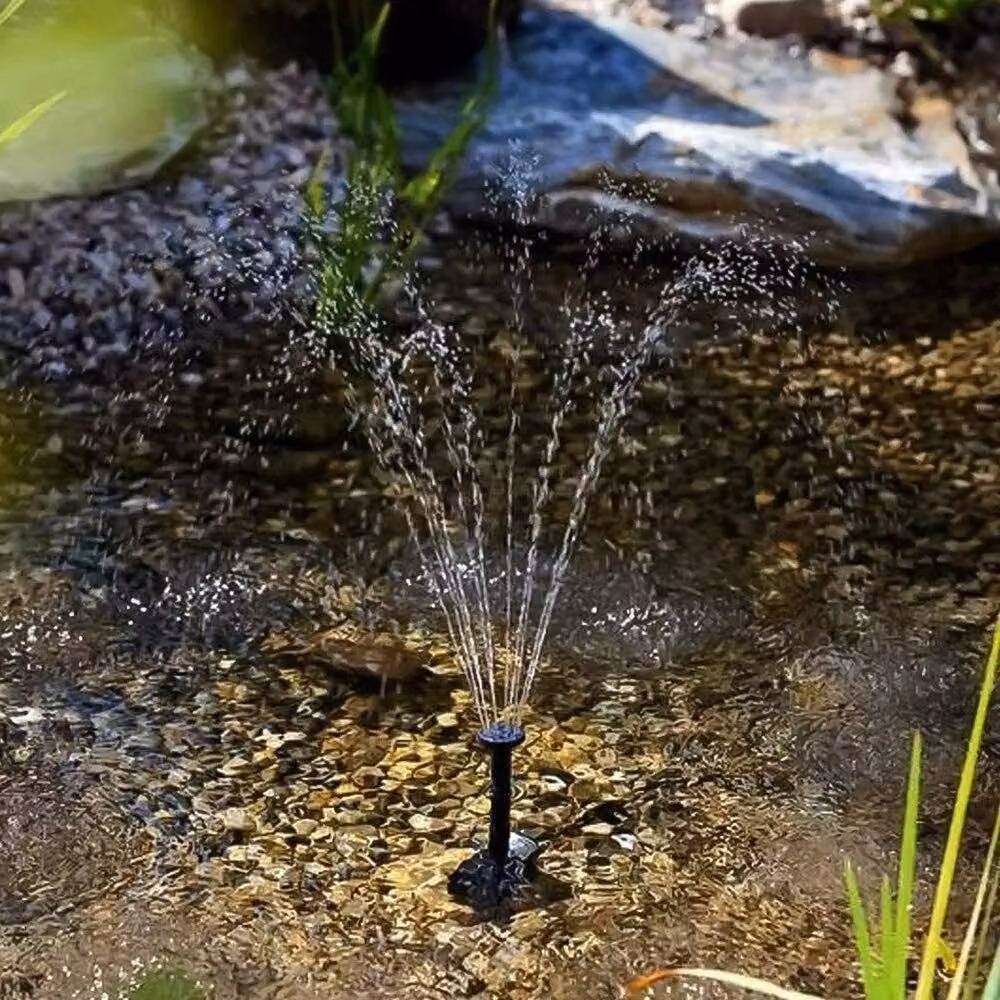 FLAVORA Solar Submersible Water Pump Fountain Kit for Garden Ponds and Pools, Black, W/D/H: 100 x 100 x 100 cm – 4