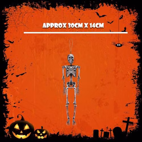 VFM e-Store Silver Hanging Skeleton Halloween Party Decoration, Height: 60 cm – 4