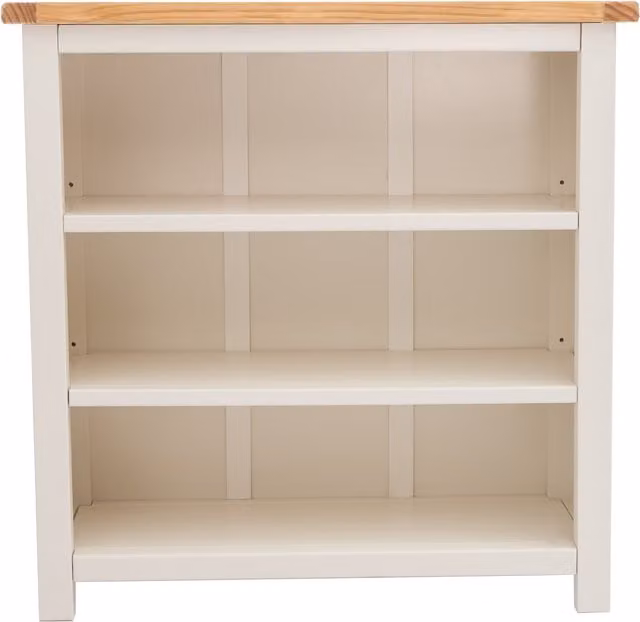 Cabinet Bits Magiore White Pine Wood Bookcase with Adjustable Shelves