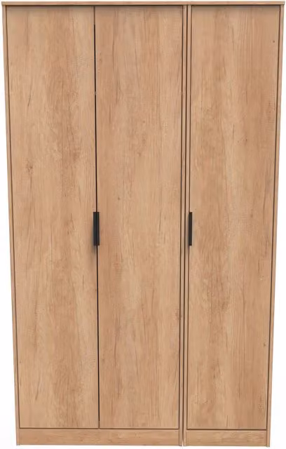 Ready Assembled 2 U Fuji 3 Door Wardrobe in Natural Wood Finish – 1