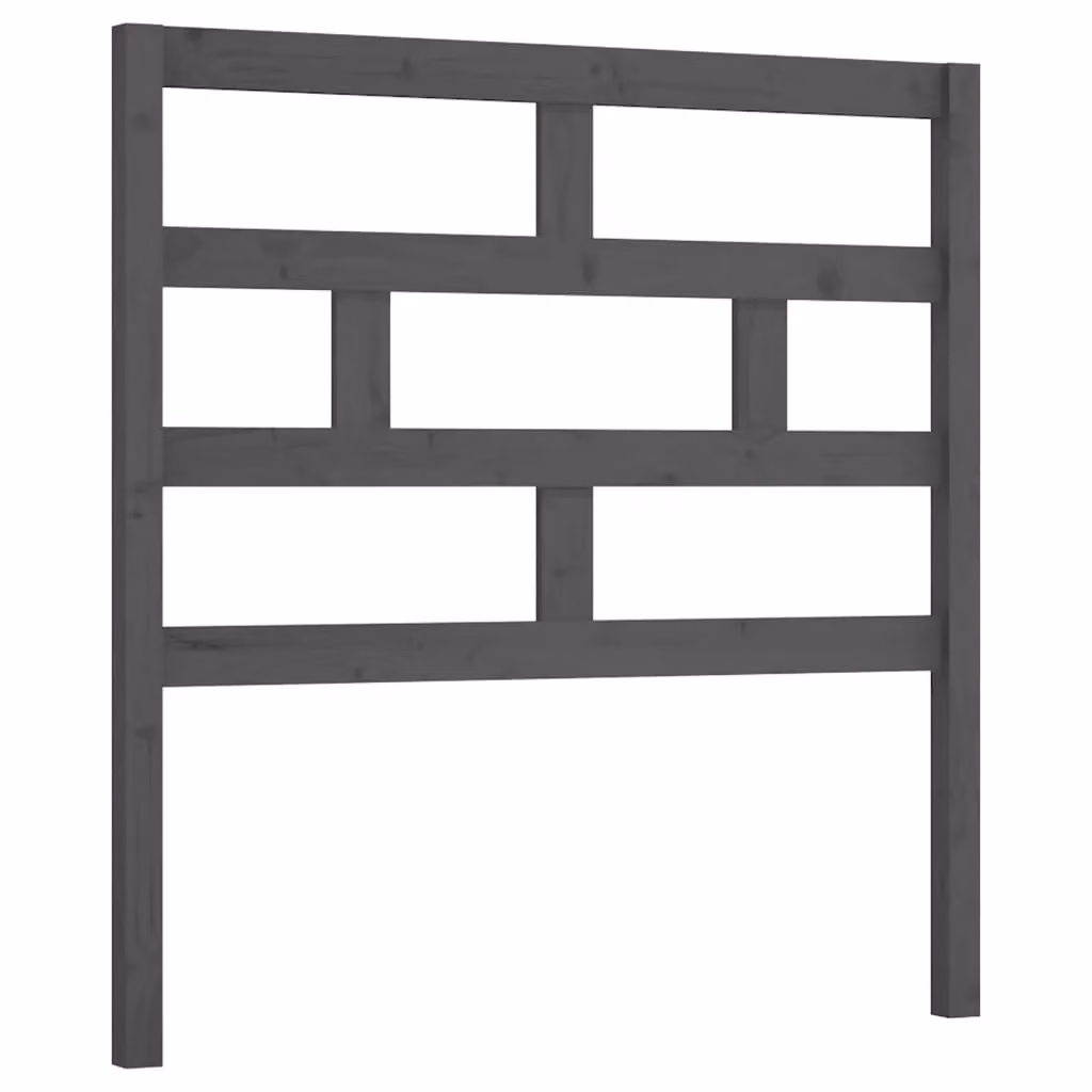 Berkfield Home Grey Rustic Solid Pine Wood Bed Headboard W/D/H: 81 x 4 x 100 cm – 2