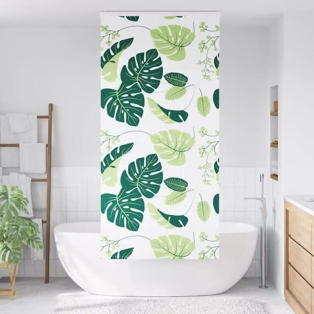 Berkfield Home White Opaque Shower Roller Blind with Cassette W/H: 110 x 240 cm – 1