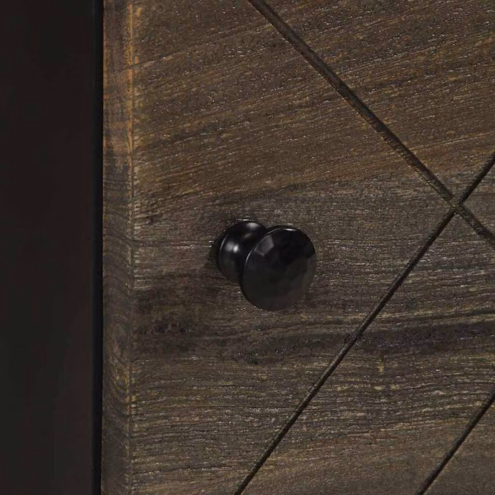 Berkfield Home Beautiful Set of 2 Black Solid Mango Wood Bedside Cabinets, W: 40 cm, D: 33 cm, H: 46 cm – 3