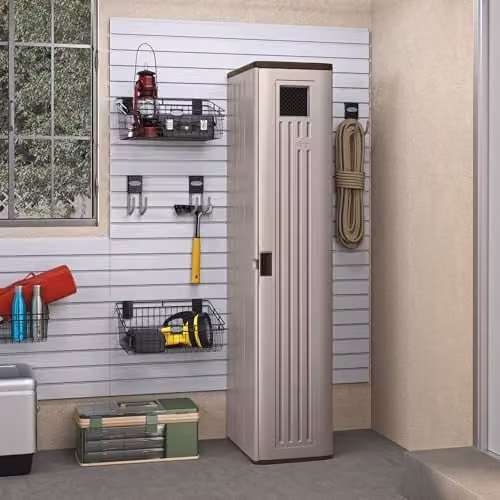 Rowlinsons Haven Tall Storage Locker in Grey, W/D/H: 38 x 51 x 183 cm – 1