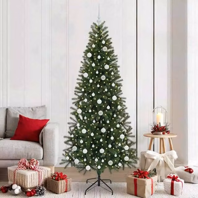 Berkfield Home Artificial Green Christmas Tree with 300 LEDs, Height: 210 cm