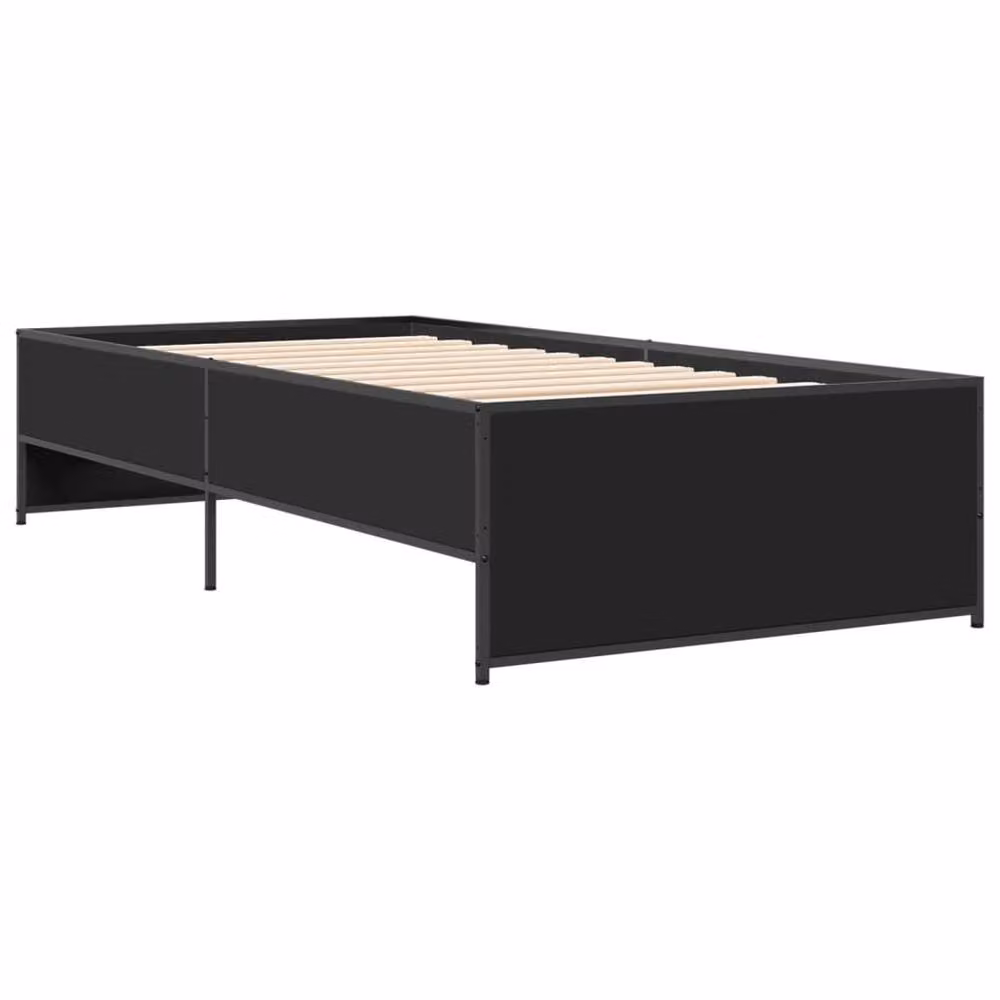 Berkfield Home Single Bed Frame in Black, W/D/H: 90 x 190 cm – 3