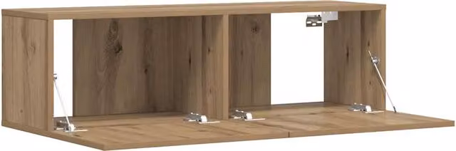 Berkfield Home Artisan Oak Wall Mounted TV Cabinet in Brown, W/D/H: 100 x 30 x 30 cm