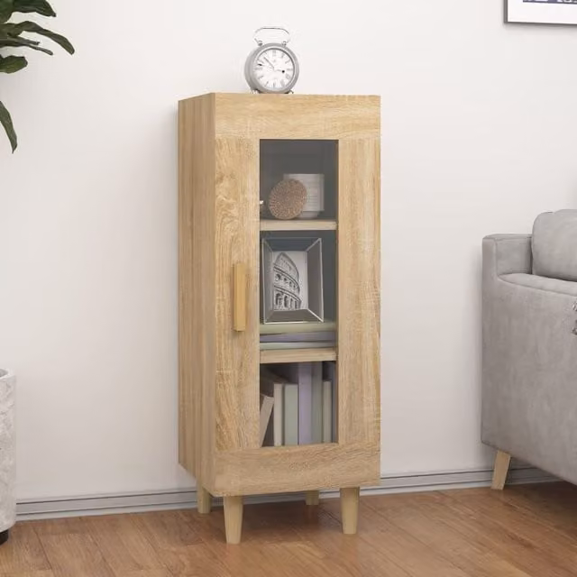 Berkfield Home Sonoma Oak Sideboard in Brown, W/D/H: 34.5 x 34.5 x 90 cm – 1
