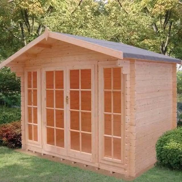 Shires Epping 28 mm Log Cabin in Beige, W/D/H: 365.76 x 359.0 x 240.2 cm