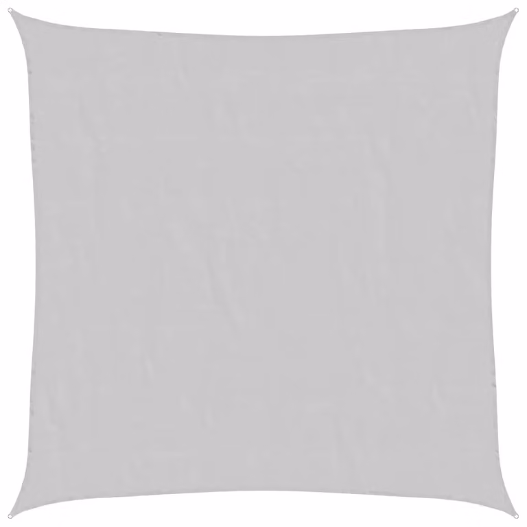 Berkfield Home Square Sun Shade Sail in Light Grey, 5 x 5 m, 100% Polyester Oxford
