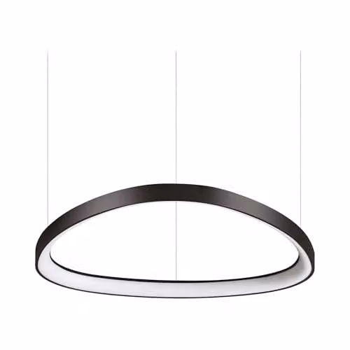 Netlighting Gemini 61cm LED Ring Pendant Light, Black, 6600Lm, 3000K Warm White