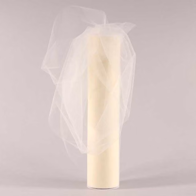 KDMD White Plain Textile Tulle Roll for Decorative Ornaments
