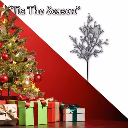 VFM e-Store Christmas Ice Cube Spray Decoration in Clear and Silver, W: 48 cm, H: 22 cm – 5