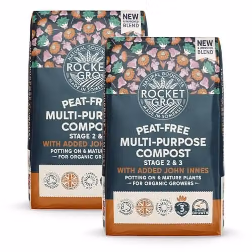 Thompson & Morgan RocketGro Multi-Purpose Organic Compost Stage 2 & 3, 2 x 40 l – 1
