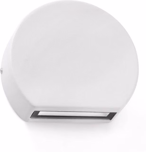 Faro Pill LED Outdoor Oval Wall Light in White