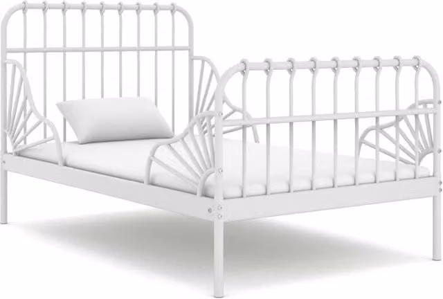 Berkfield Home Extendable Metal Bed Frame in White